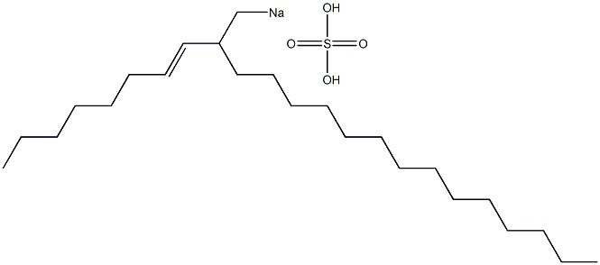 Sulfuric acid 2-(1-octenyl)hexadecyl=sodium ester salt Struktur