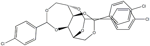 1-O,4-O:2-O,5-O:3-O,6-O-Tris(4-chlorobenzylidene)-D-glucitol Struktur