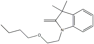 1-(2-Butyloxyethyl)-3,3-dimethyl-2-methyleneindoline Struktur