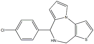 6-(4-Chlorophenyl)-5,6-dihydro-4H-pyrrolo[1,2-a]thieno[2,3-f][1,4]diazepine Struktur