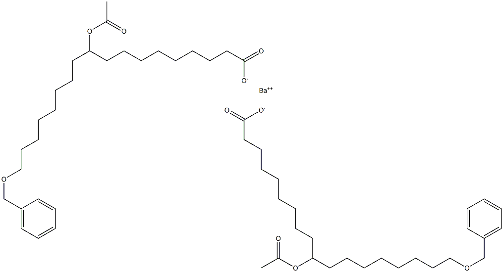 Bis(18-benzyloxy-10-acetyloxystearic acid)barium salt Struktur