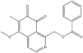 1-(Benzoyloxymethyl)-5-methoxy-6-methylisoquinoline-7,8-dione Struktur