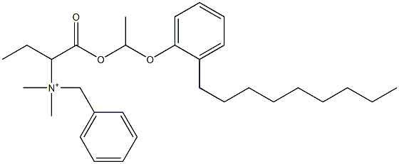 N,N-Dimethyl-N-benzyl-N-[1-[[1-(2-nonylphenyloxy)ethyl]oxycarbonyl]propyl]aminium Struktur