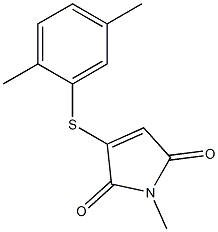 2-(2,5-Dimethylphenylthio)-N-methylmaleimide Struktur