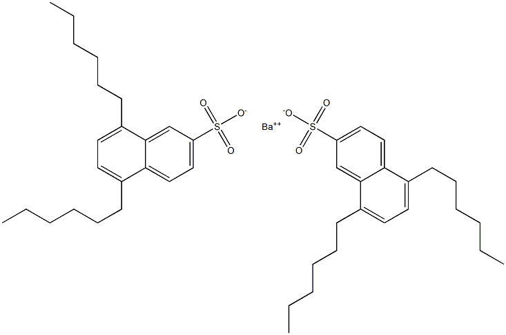 Bis(5,8-dihexyl-2-naphthalenesulfonic acid)barium salt Struktur