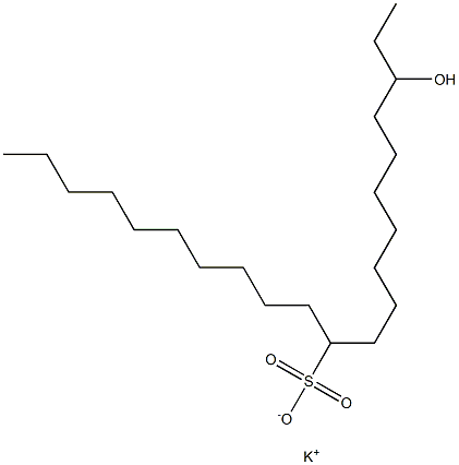 3-Hydroxyhenicosane-11-sulfonic acid potassium salt Struktur