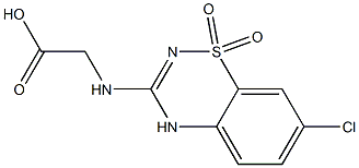 3-[(Carboxymethyl)amino]-7-chloro-4H-1,2,4-benzothiadiazine 1,1-dioxide Struktur