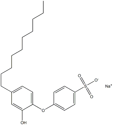 2'-Hydroxy-4'-decyl[oxybisbenzene]-4-sulfonic acid sodium salt Struktur