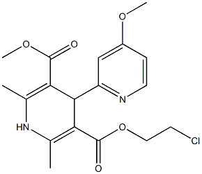 4-(4-Methoxypyridin-2-yl)-1,4-dihydro-2,6-dimethylpyridine-3,5-dicarboxylic acid 3-methyl 5-(2-chloroethyl) ester Struktur