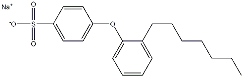 4-(2-Heptylphenoxy)benzenesulfonic acid sodium salt Struktur