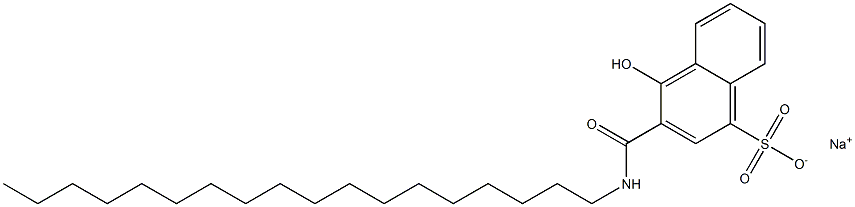 4-Hydroxy-3-octadecylcarbamoyl-1-naphthalenesulfonic acid sodium salt Struktur