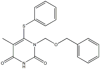 1-(Benzyloxymethyl)-5-methyl-6-(phenylthio)pyrimidine-2,4(1H,3H)-dione Struktur