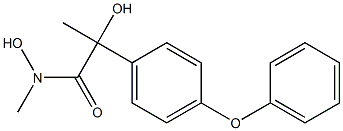 N-Methyl-2-hydroxy-2-methyl-2-(4-phenoxyphenyl)acetohydroxamic acid Struktur