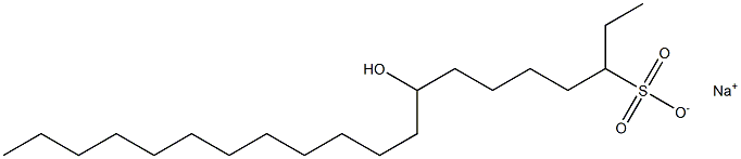 8-Hydroxyicosane-3-sulfonic acid sodium salt Struktur