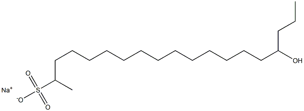 16-Hydroxynonadecane-2-sulfonic acid sodium salt Struktur