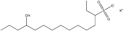 12-Hydroxypentadecane-3-sulfonic acid potassium salt Struktur