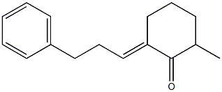 2-[(E)-3-Phenylpropylidene]-6-methylcyclohexanone Struktur