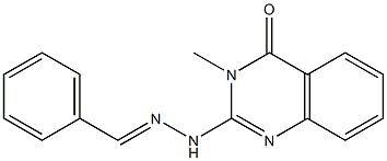 2-(2-Benzylidenehydrazino)-3-methylquinazolin-4(3H)-one Struktur