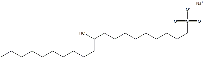 10-Hydroxyicosane-1-sulfonic acid sodium salt Struktur