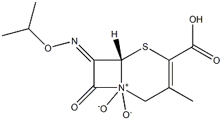 7-[(E)-(Isopropyloxy)imino]-3-methyl-4-carboxycepham-3-ene 1,1-dioxide Struktur