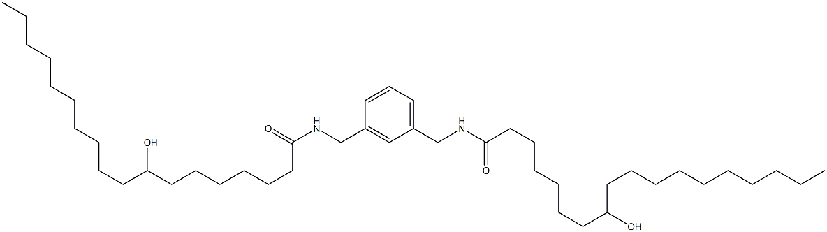 N,N'-(1,3-Phenylenebismethylene)bis(8-hydroxystearamide) Struktur