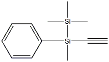 Ethynyl(trimethylsilyl)phenyl(methyl)silane Struktur