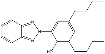 2-(2H-Benzotriazol-2-yl)-4,6-dibutylphenol Struktur