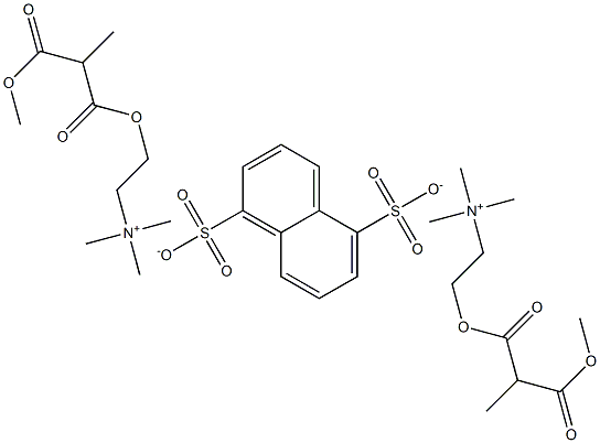 Bis[2-[2-(methoxycarbonyl)propionyloxy]ethyltrimethylammonium]1,5-naphthalenedisulfonate Struktur