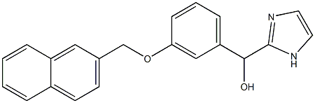 2-[Hydroxy[3-(2-naphtylmethoxy)phenyl]methyl]-1H-imidazole Struktur