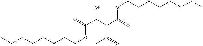 3-Acetyl-2-hydroxybutanedioic acid dioctyl ester Struktur