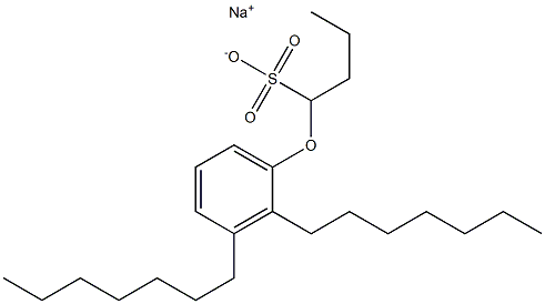 1-(2,3-Diheptylphenoxy)butane-1-sulfonic acid sodium salt Struktur