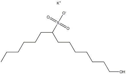 14-Hydroxytetradecane-7-sulfonic acid potassium salt Struktur