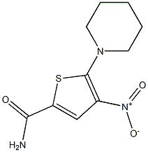 2-Piperidino-3-nitrothiophene-5-carboxamide Struktur