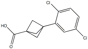 3-(2,5-Dichlorophenyl)bicyclo[1.1.1]pentane-1-carboxylic acid Struktur