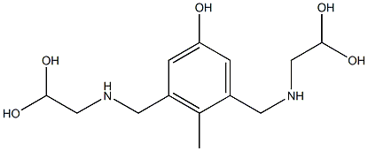 3,5-Bis[[(2,2-dihydroxyethyl)amino]methyl]-4-methylphenol Struktur