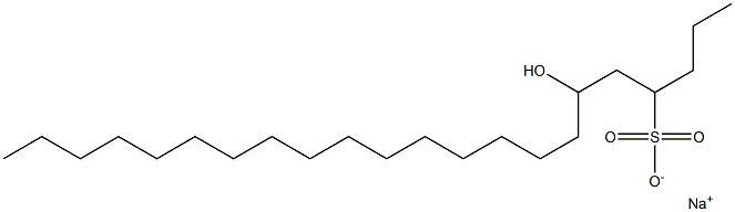 6-Hydroxydocosane-4-sulfonic acid sodium salt Struktur