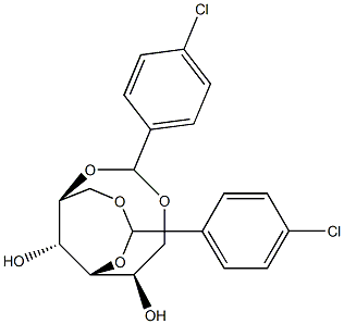 1-O,4-O:2-O,6-O-Bis(4-chlorobenzylidene)-D-glucitol Struktur