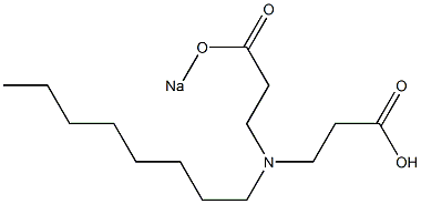 3-[[2-[(Sodiooxy)carbonyl]ethyl]octylamino]propionic acid Struktur