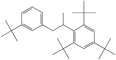 2-(2,4,6-Tri-tert-butylphenyl)-1-(3-tert-butylphenyl)propane Struktur