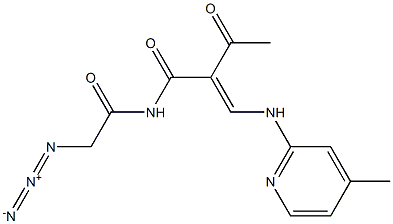 N-[1,3-Dioxo-2-[(4-methyl-2-pyridinyl)aminomethylene]butyl]-2-azidoacetamide Struktur