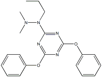 2,4-Diphenoxy-6-dimethylaminopropylamino-1,3,5-triazine Struktur