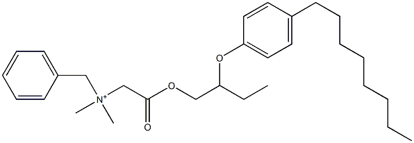 N,N-Dimethyl-N-benzyl-N-[[[2-(4-octylphenyloxy)butyl]oxycarbonyl]methyl]aminium Struktur