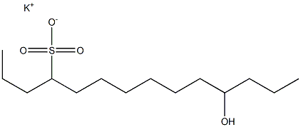 11-Hydroxytetradecane-4-sulfonic acid potassium salt Struktur