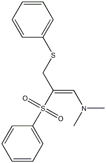 N,N-Dimethyl-2-(phenylsulfonyl)-3-(phenylthio)-1-propen-1-amine Struktur