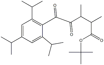 4-(2,4,6-Triisopropylbenzoyl)-2,3-dimethyl-4-oxobutyric acid tert-butyl ester Struktur