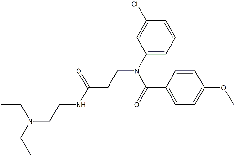 3'-Chloro-N-[2-[[2-(diethylamino)ethyl]carbamoyl]ethyl]-4-methoxybenzanilide Struktur