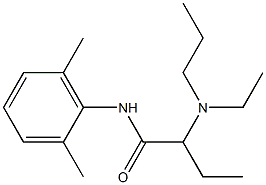 N-(2,6-Dimethylphenyl)-2-(N-ethyl-N-propylamino)butyramide Struktur