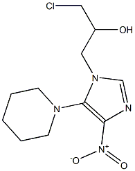 3-Chloro-1-(4-nitro-5-piperidino-1H-imidazole-1-yl)propane-2-ol Struktur