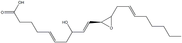 (S)-8-Hydroxy-10-[3-(2-octenyl)oxiranyl]-5,9-decadienoic acid Struktur