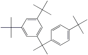 2-(3,5-Di-tert-butylphenyl)-2-(4-tert-butylphenyl)propane Struktur